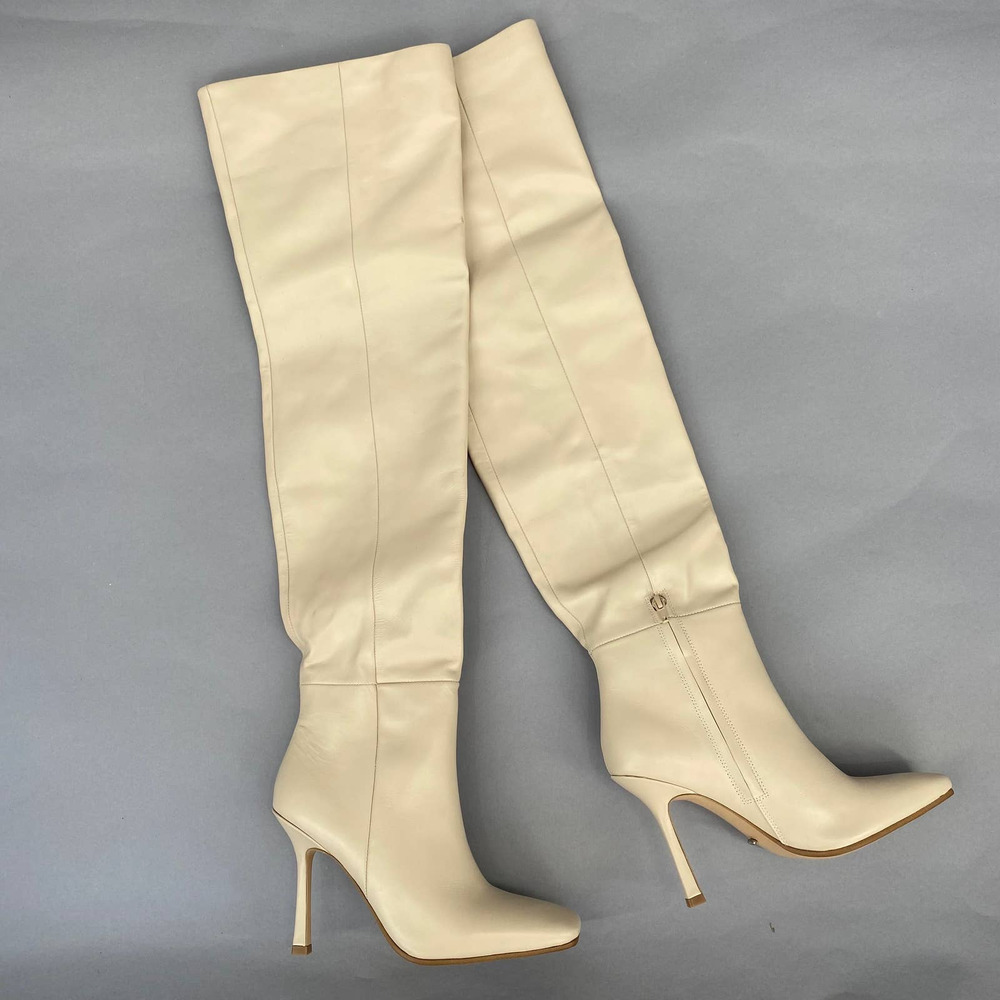 Tony Bianco Halo Boots Off-White Vanilla Capretto Size 7.5 TONR-WZ372